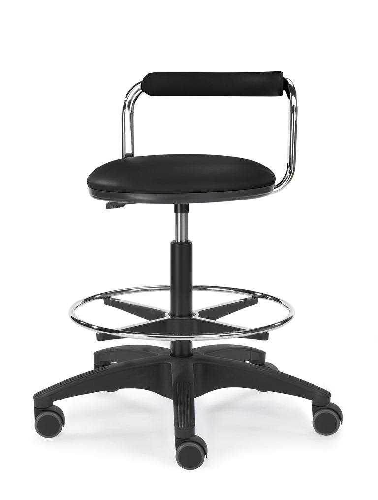 Labor 4 - Hocker mit Rückenlehne und Fußring